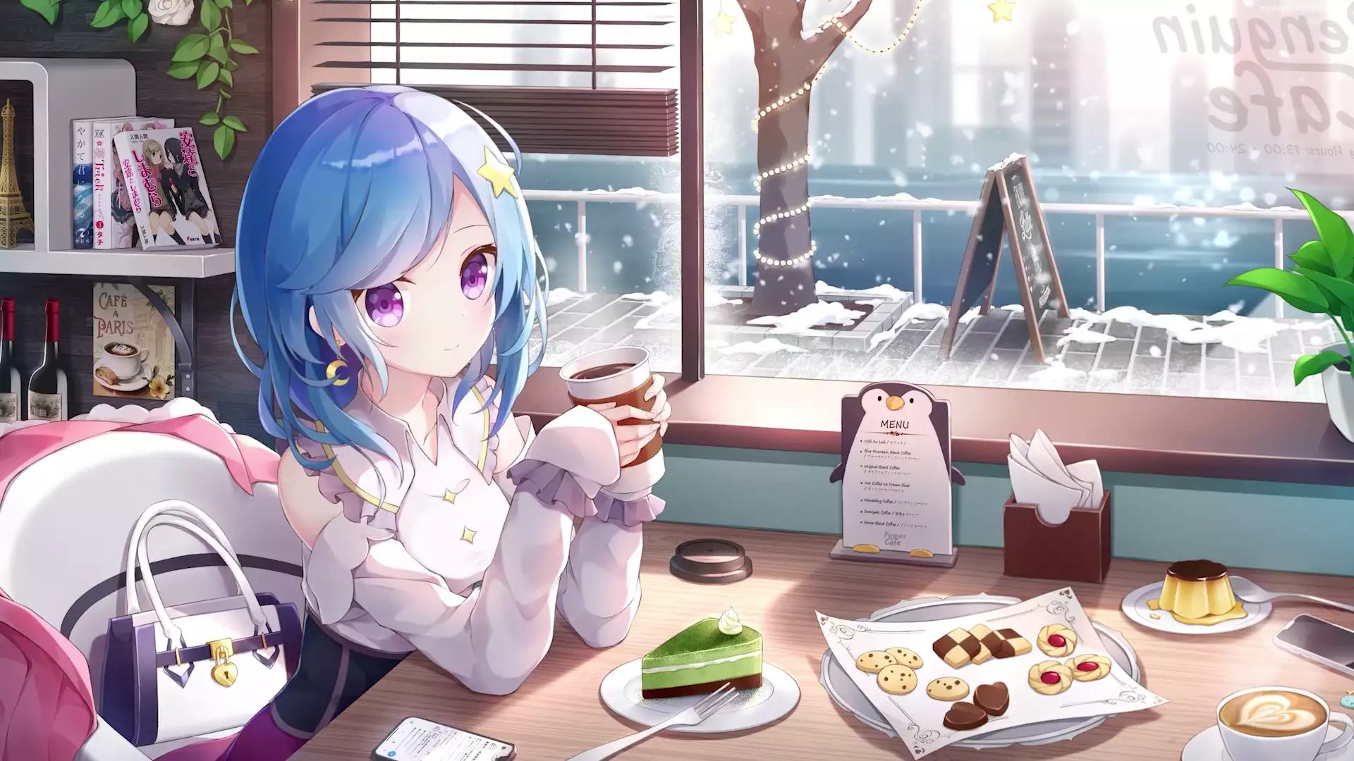 Картинка Девушка в кафе