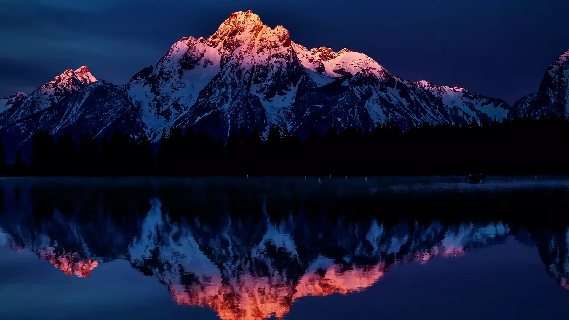 Картинка Glow Sunset Mountain