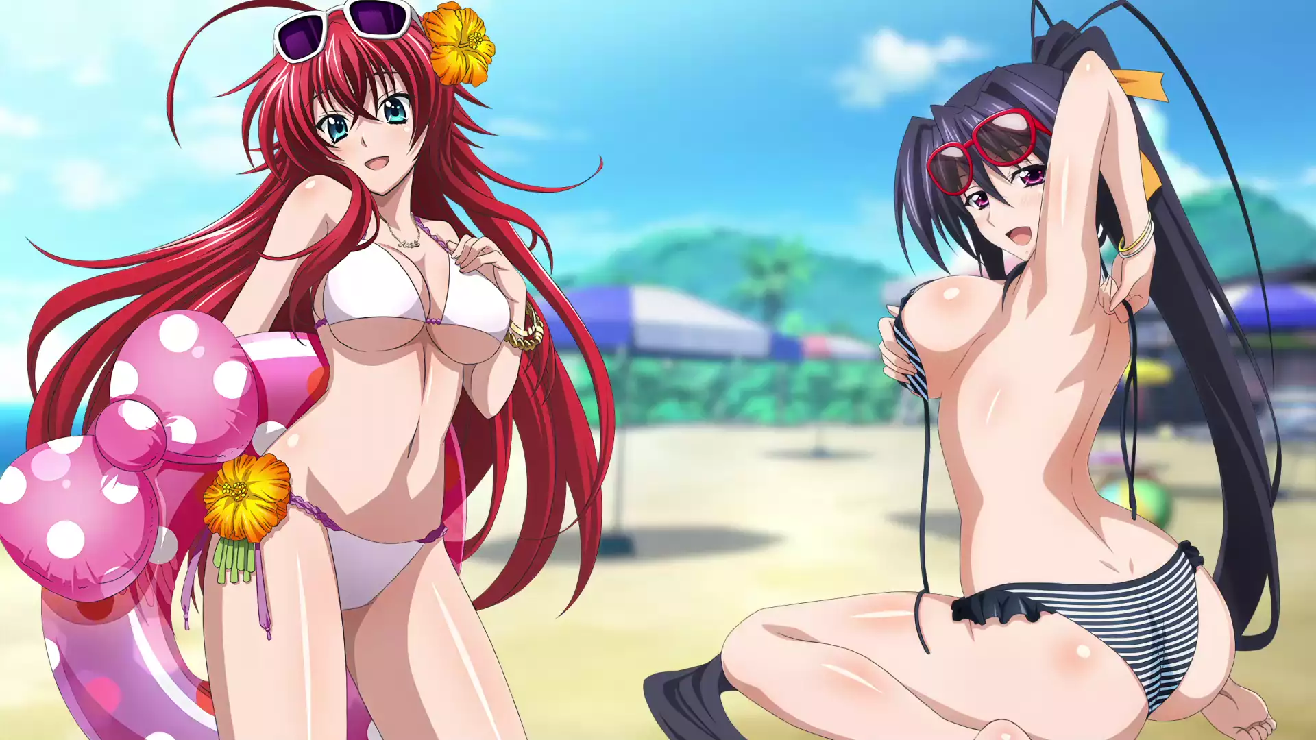 Picture Rias and Akeno by the sea