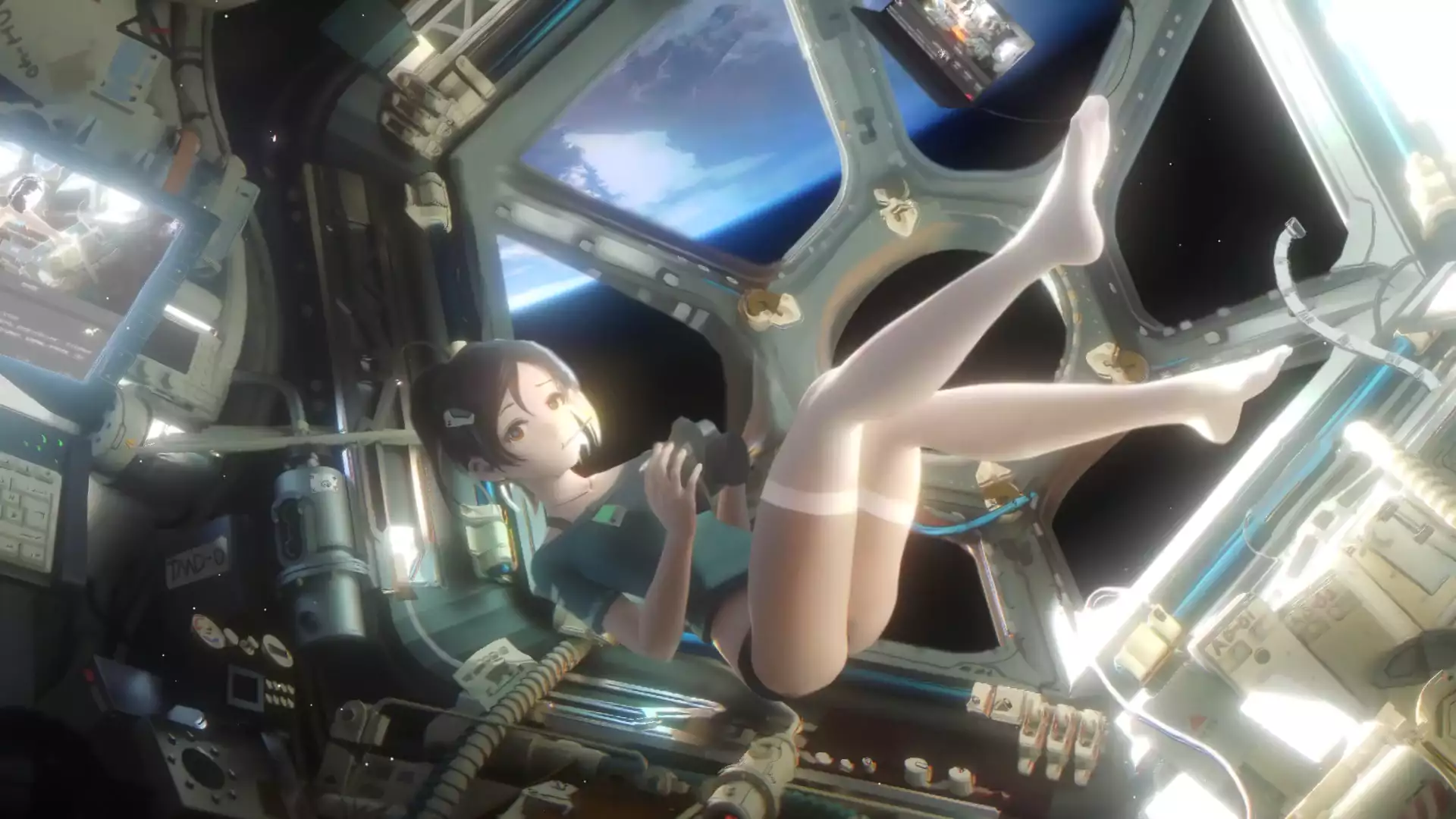 Картинка Девушка с космической станции