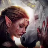 Видео обои Elf Girl with Horse