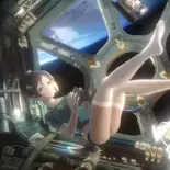 Видео обои Chica de la estación espacial
