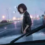 Видео обои Rainfall Anime Girl