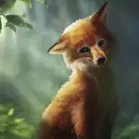 Видео обои Cute little fox