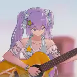 Видео обои Игра на гитаре