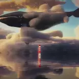 Видео обои Lighthouse Whale Clouds