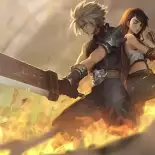Видео обои Cloud and Tifa - Final Fantasy VII Remake