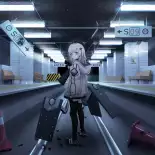 Видео обои Девушка в метро
