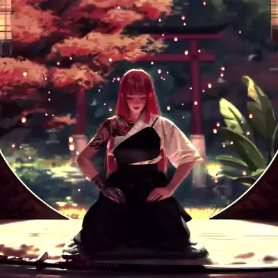 Samurai Girl Meditate