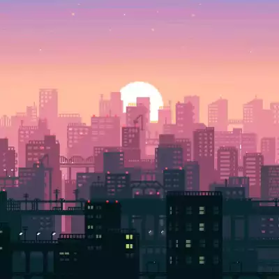 Pixel-Stadt