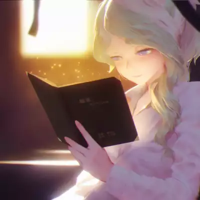 Cute girl reading a book
