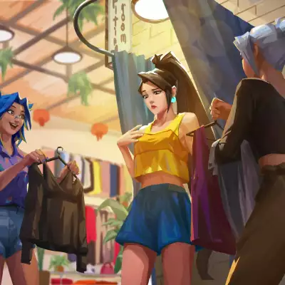 Девчата на шопинге